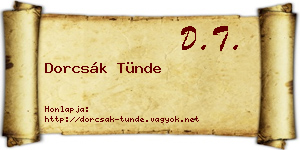 Dorcsák Tünde névjegykártya